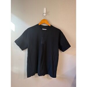 Mellow Rise Graphic T-Shirt Mens Med Black Embroidered Made in USA Streetwear